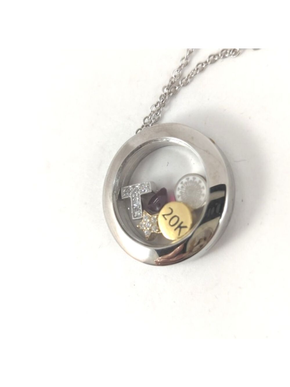 Tupperware sales award charm locket necklace